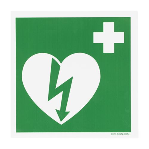 Rettungszeichen E010 (AED) Aufkleber - 7005