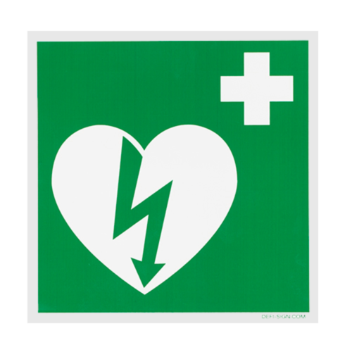 Rettungszeichen E010 (AED) Aufkleber - 4473