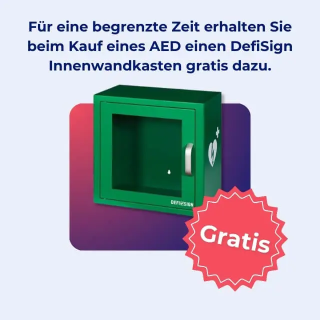 AED + gratis Innenwandschrank AED + gratis Innenwandschrank