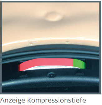 Anzeige Kompressionstiefe